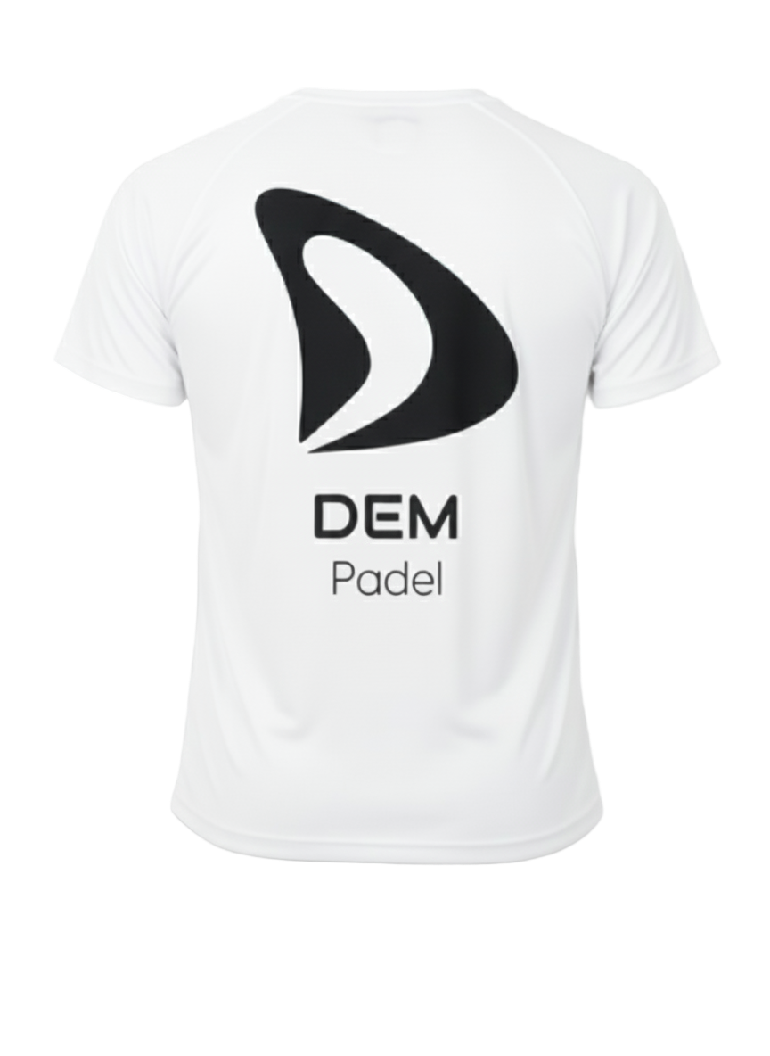 T-SHIRT HOMME BLANC – DEM PADEL