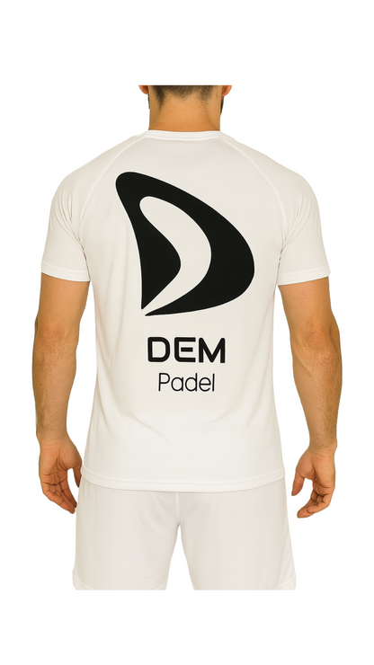 T-SHIRT HOMME BLANC – DEM PADEL