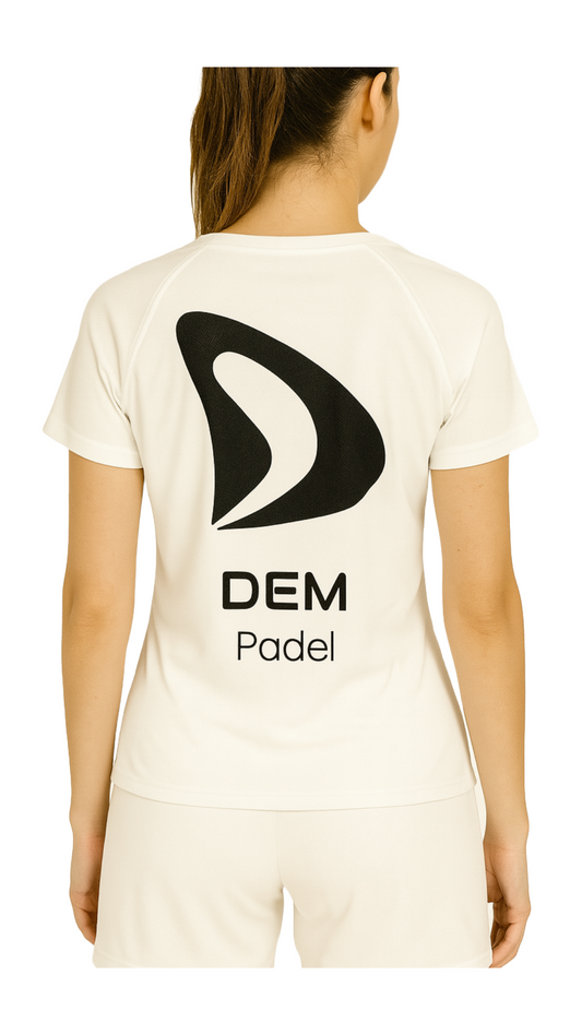 T-SHIRT FEMME BLANC – DEM PADEL