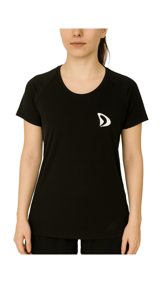 T-SHIRT FEMME NOIR – DEM PADEL