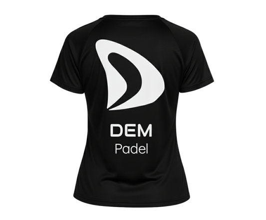 T-SHIRT FEMME NOIR – DEM PADEL
