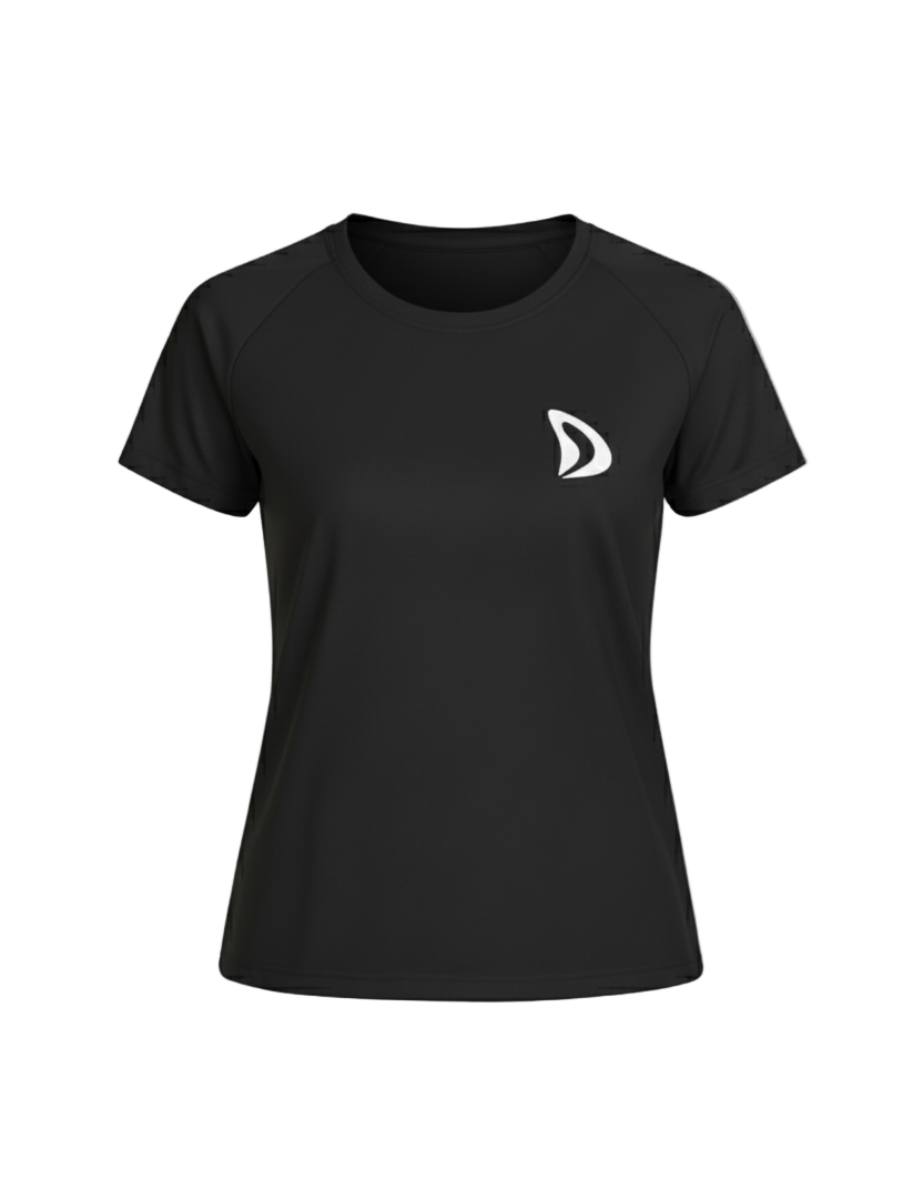 T-SHIRT FEMME NOIR – DEM PADEL — raquette de padel DEM PADEL