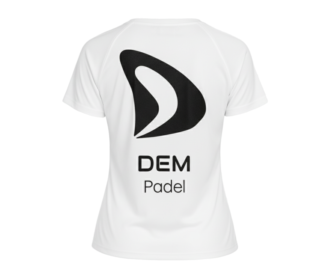 T-SHIRT FEMME BLANC – DEM PADEL — raquette de padel DEM PADEL